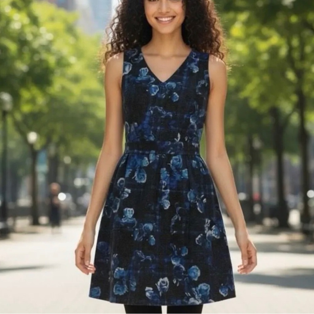 THAKOON BY DESIGN NATION FLORAL SKATER STYLE DRESS • SLEEVELESS • Sz 0